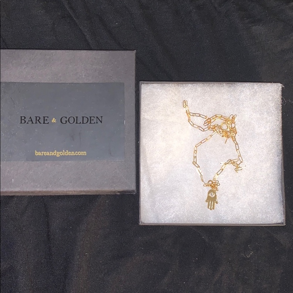 Hamsa Hand Necklace from Bare and Golden